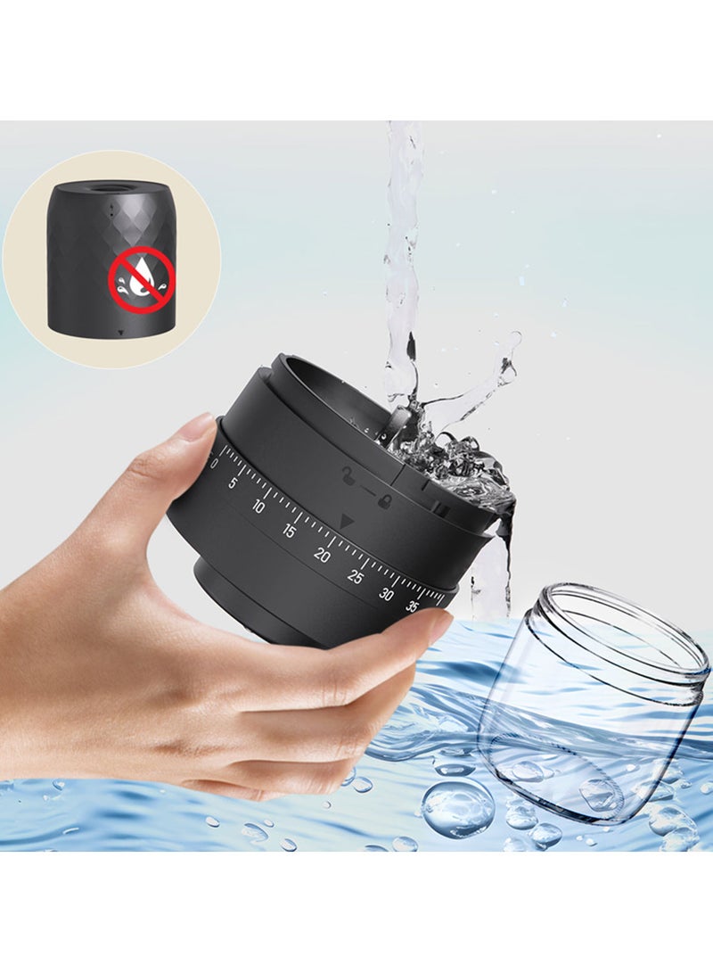 ميبرو مطحنة قهوة كهربائية قابلة لاعادة الشحن تروس من السيراميك الاسود الصلب - Image 4