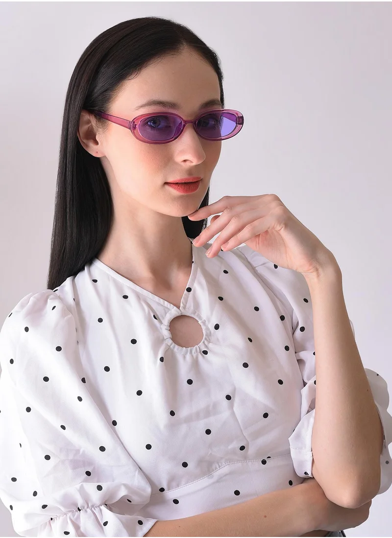 Haute Sauce Purple Lens Purple Oval Sunglasses