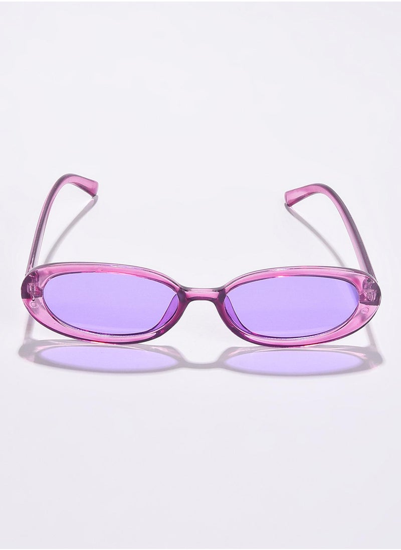 Haute Sauce Purple Lens Purple Oval Sunglasses  - Image 3