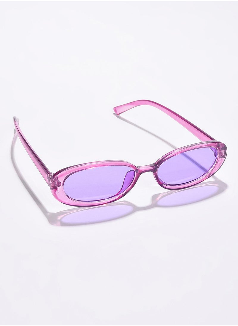 Haute Sauce Purple Lens Purple Oval Sunglasses  - Image 1