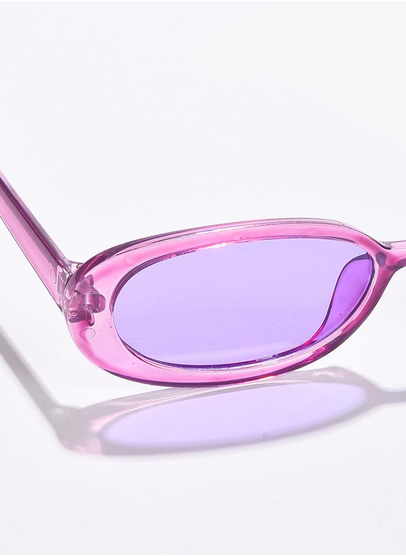 Haute Sauce Purple Lens Purple Oval Sunglasses  - Image 2