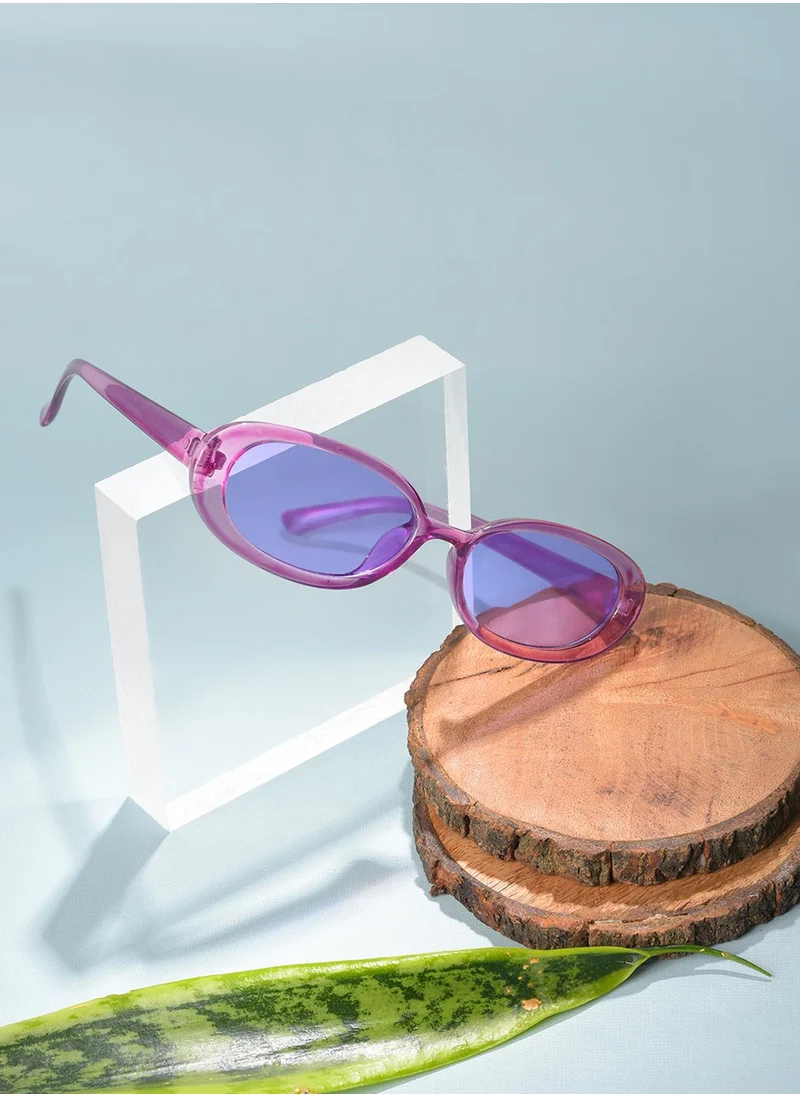 Haute Sauce Purple Lens Purple Oval Sunglasses