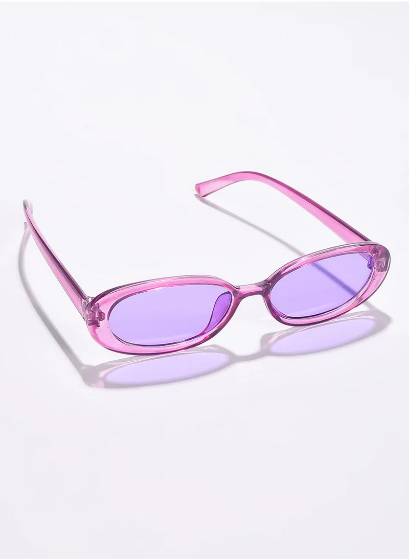 صوص هاوت Purple Lens Purple Oval Sunglasses