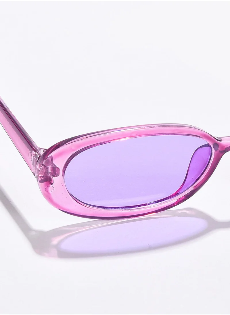 صوص هاوت Purple Lens Purple Oval Sunglasses