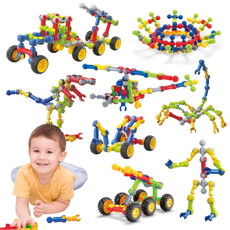 Caferria Kids Building Kit STEM Toys 110 Pcs Educational Construction Engineering Building Blocks DIY Learning Set for Ages 310 Year Old Boys Girls Best Gift for Children Creative Games Fun Play - Image 2