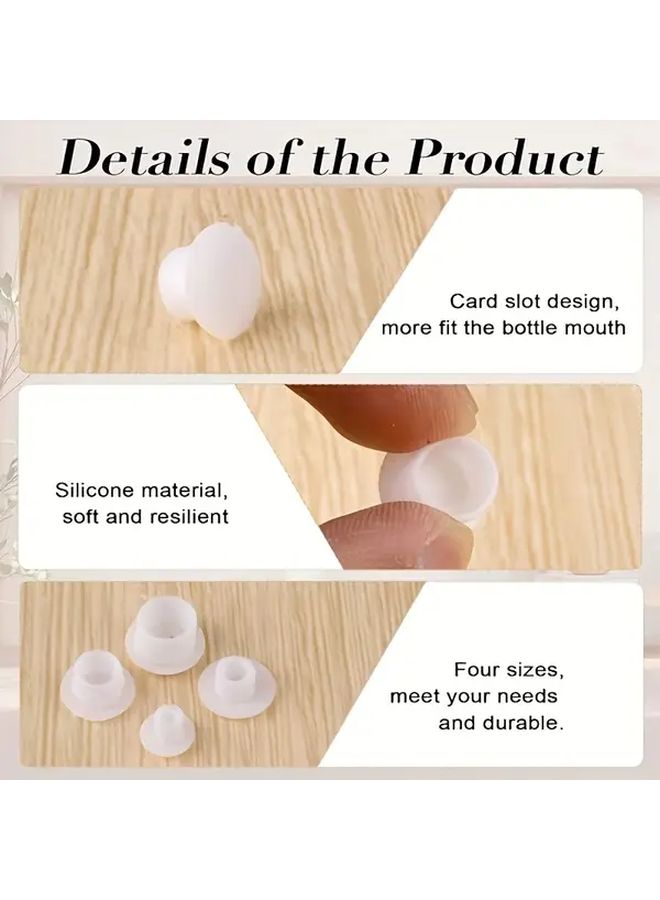 120 Pcs White Plastic Bolt Caps 4 Sizes 5mm 6mm 8mm 10mm Durable Hole Plugs For Nail Holes Screw Holes Cabinets Shelves DIY Projects Screw Hole Accessories Shelf Fasteners Simple Cap Design Versatile Use - Image 4