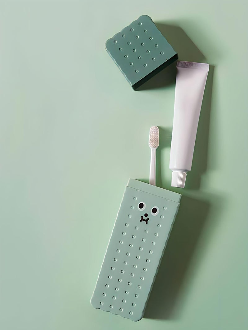 Cyrox Adult & Kids Travel Use Toothbrush Holder Case Toothpaste Storage Box Cartoon Toothbrush Holder Box for Picnic Camping Hiking Travelling - Image 1