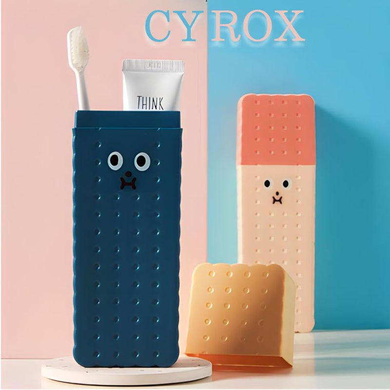 Cyrox Adult & Kids Travel Use Toothbrush Holder Case Toothpaste Storage Box Cartoon Toothbrush Holder Box for Picnic Camping Hiking Travelling - Image 5