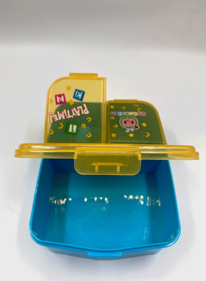 رينبو ماكس علبة غداء بينتو مقسمة إلى ثلاثة أقسام وقابلة للتحلل الحيوي مع غطاء متعدد الألوان - Image 2