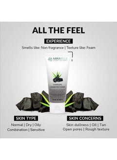 MIRABELLE COSMETICS KOREA Activated Charcoal Foam Face Wash For Deep Cleansing Exfoliate And Brightening ; For All Skin Types ; Women & Men ; Sls And Paraben Free ; Made In Korea 80Ml  - Image 5