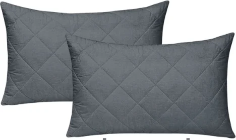 Nart Home Quilted Mattress Protector Fitted Mattresses Set Gray Color Quilted Bed Sheets and Pillows Set