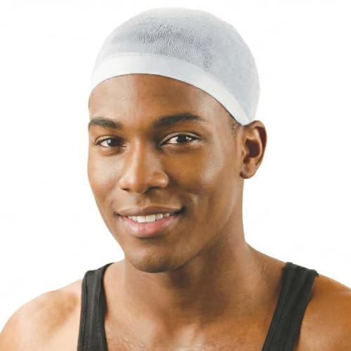 Titan UltraStretch Stocking Wave Cap for Men 2Pack White Nylon Cap for Waves Breathable Comfort Fit Secure Hold for Daily Grooming Styling - Image 1