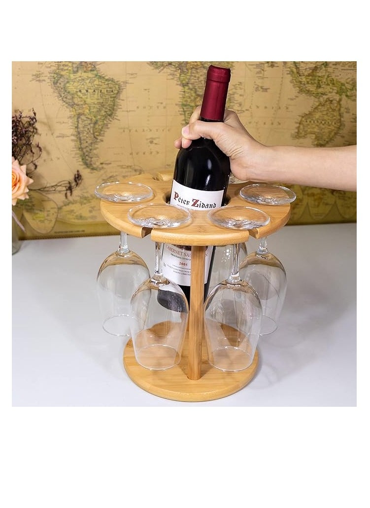 Homesmiths Honey Bee All-in-One Wine Glass Drying Rack & Bottle Holder, Keep Your Glasses Sparkling With Space-Saving Convenience  - Image 2