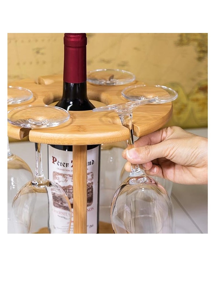 Homesmiths Honey Bee All-in-One Wine Glass Drying Rack & Bottle Holder, Keep Your Glasses Sparkling With Space-Saving Convenience  - Image 3