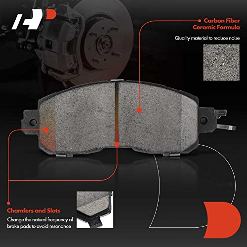 A-Premium Front Ceramic Disc Brake Pads Set Compatible with Select Nissan Models - Altima 2013-2020, LEAF 2014-2017, with Hardware, 4 Pcs - Image 3
