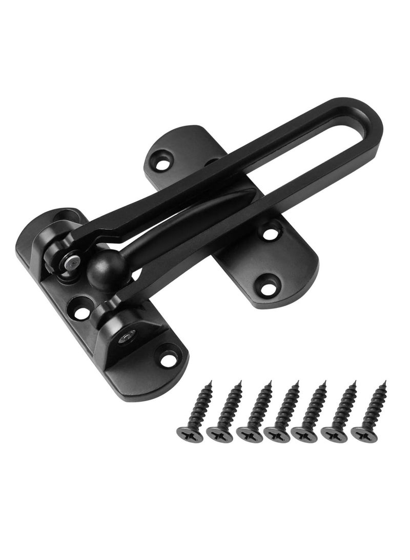 1pc Door Lock Latch, Home Security Door Lock, Door Locks for Kids Safety, Hotel Door Lock, Door Reinforcement Lock, Swing Bar Door Lock, Child Proof Door Lock, Door Guard for Front Door ( Black) - Image 1