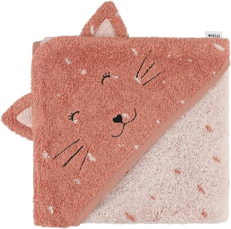 Trixie Hooded Towel Mrs. Cat - 75cm x 75cm - Image 1