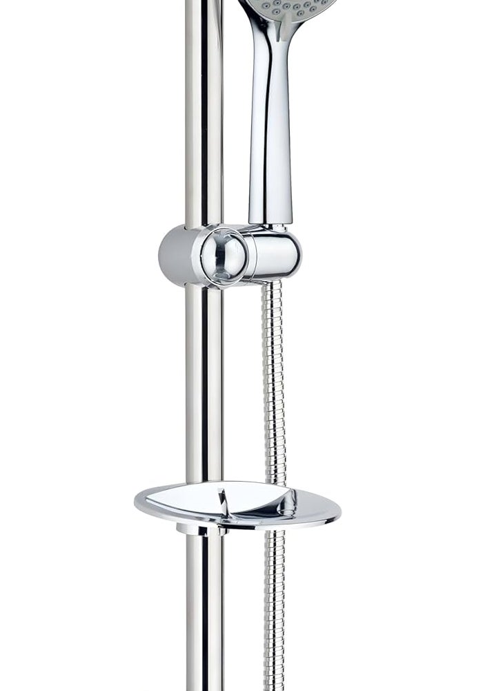 Premium Stainless Steel Shower Set – 5-Function Handheld Shower Head with 1.5m Hose and Adjustable Rod - Image 1