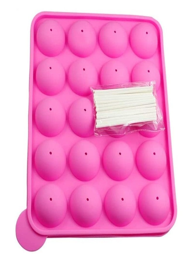 Grizzly® Silicone Cake Mould 20 Cavity Half Circle Mould Party Cupcake Baking Mould Cake Pop Stick Mould, Best Pies with Stick - Image 2