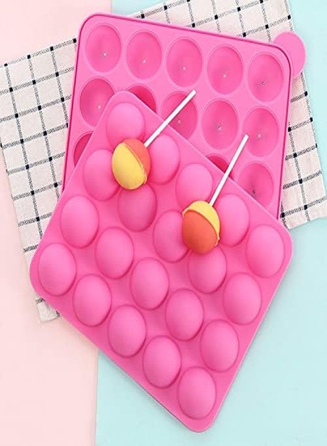 Grizzly® Silicone Cake Mould 20 Cavity Half Circle Mould Party Cupcake Baking Mould Cake Pop Stick Mould, Best Pies with Stick - Image 4