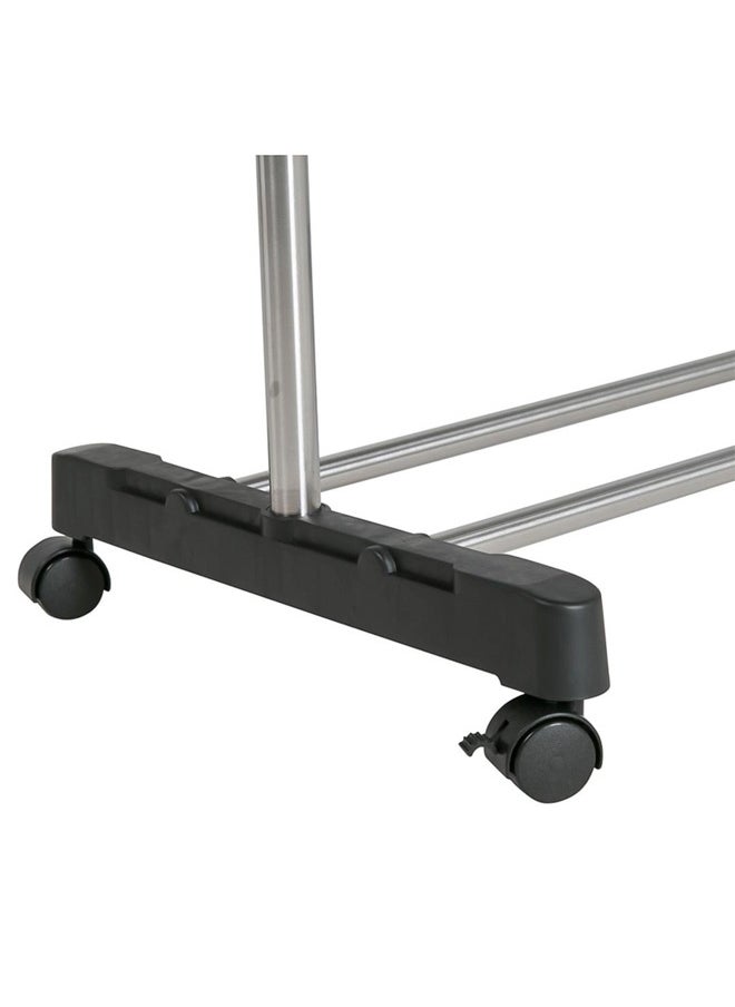 FUMES - Heavy-Duty Portable and Adjustable Single-Rod Garment Rack with Wheels - Image 1
