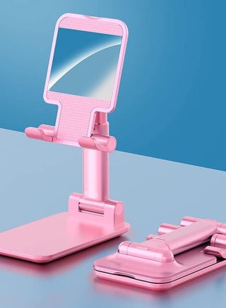 Folding Desktop Stand Holder for Mobile Phones and Tablets up to 11”, Adjustable Height and Angle for Video Calls, Study, Gaming Pink. - pzsku/Z3DEC0D4E0FB0BD97A990Z/45/_/1734608552/82f9f574-92ac-48fa-be51-e1ac24180b92