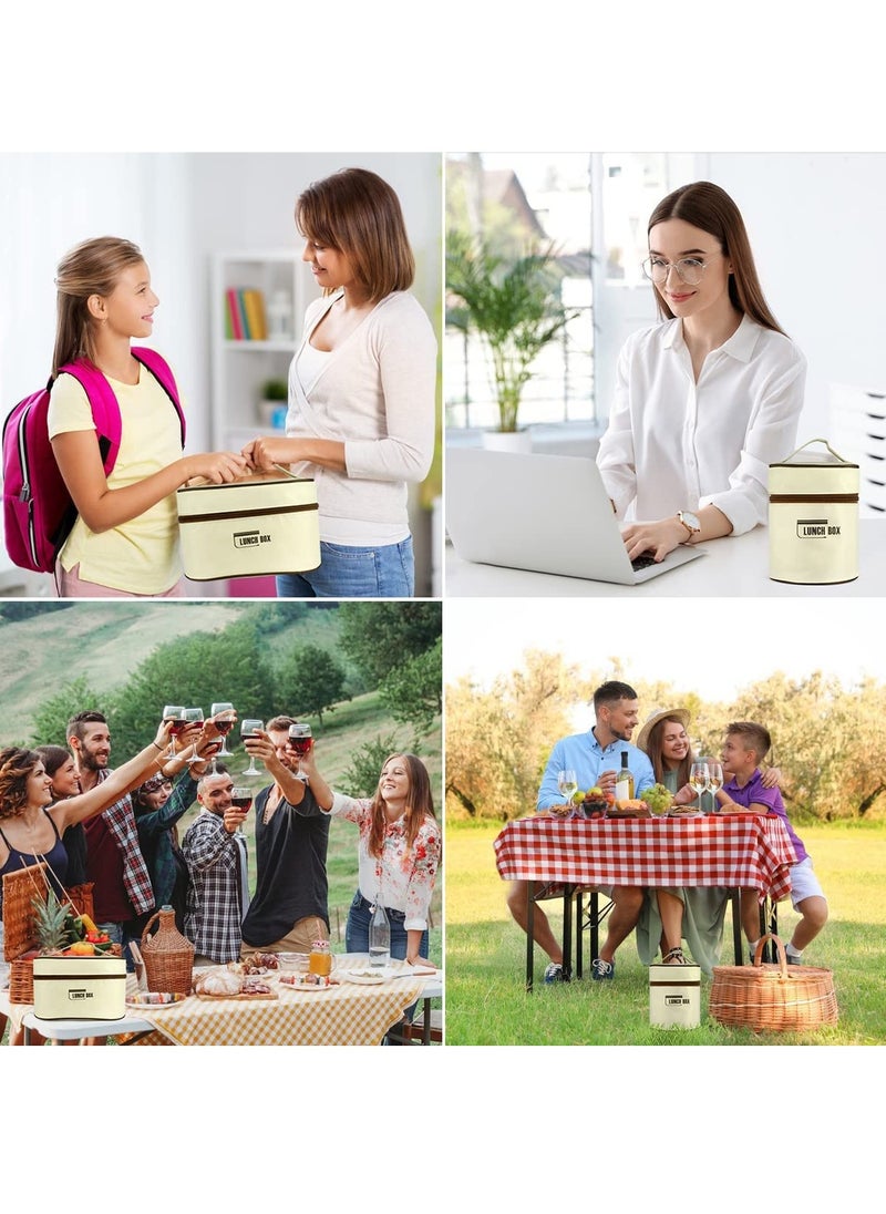4-Pack Insulated Lunch Box With Handle Including Insulated Bag