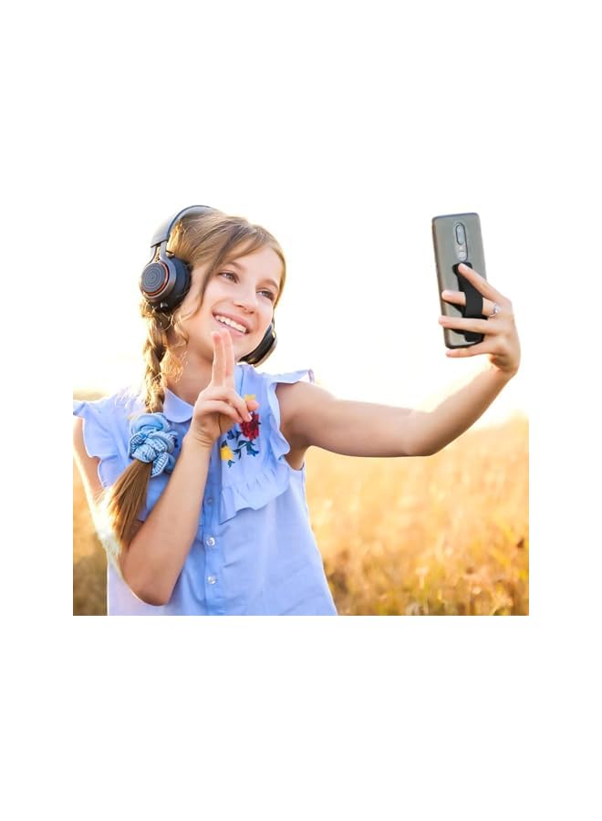 Green Tiger 2Pcs Phone Loop Finger Holder, Phone Finger Strap Stand, Phone Finger Holder Grip, Non-slip and Durable, Universal Portability, Suitable for Most Smart Phones, (Black). - Image 4