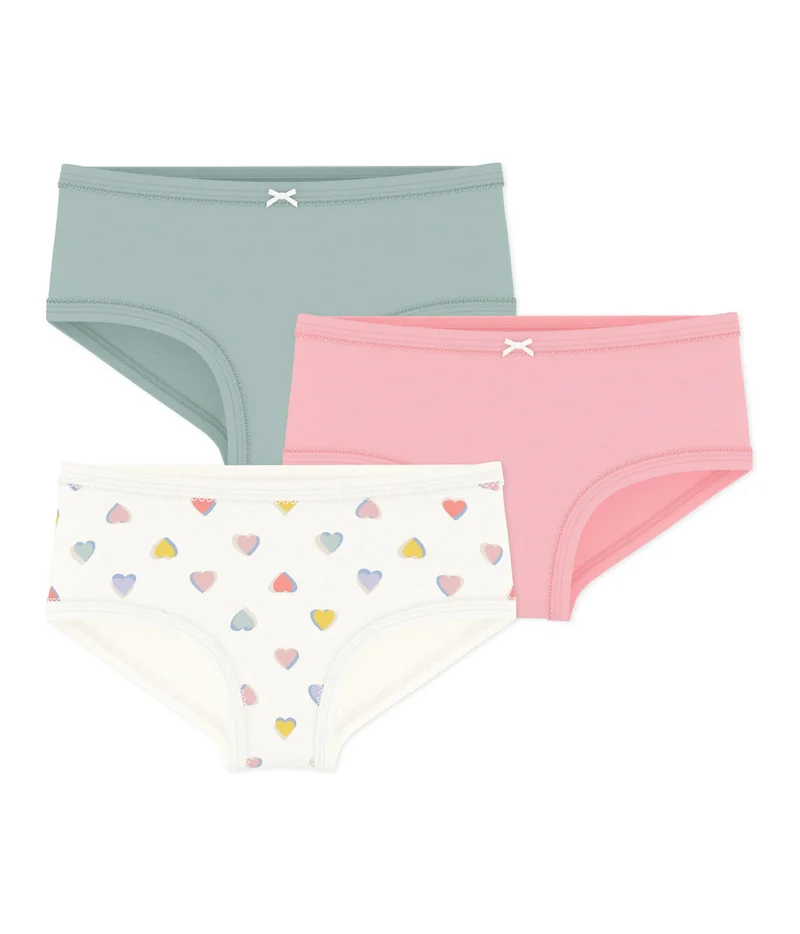 بيتي باتو Pack Of Children's High-Waisted Cotton Pants With Hearts