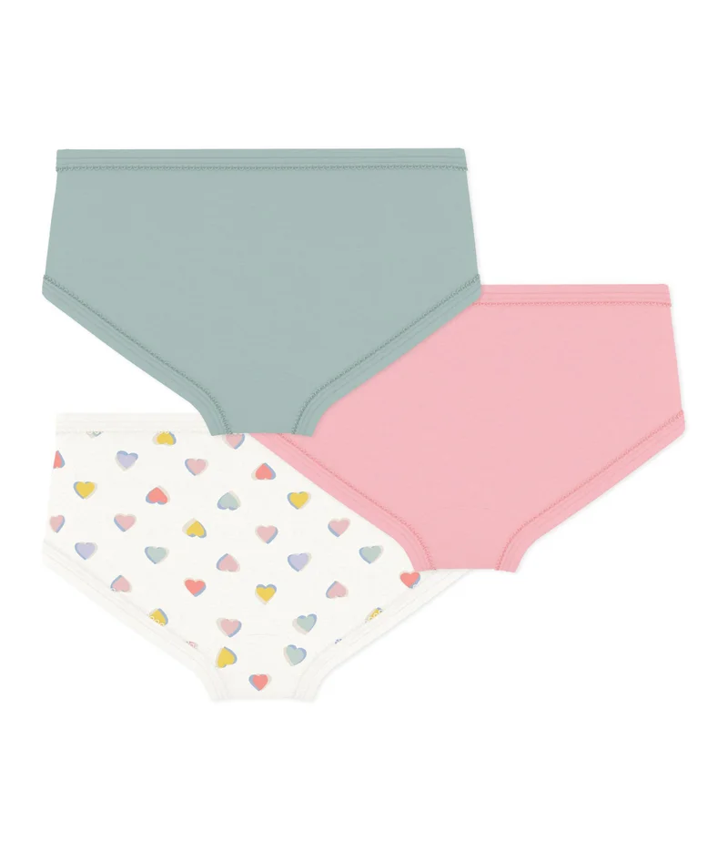 بيتي باتو Pack Of Children's High-Waisted Cotton Pants With Hearts