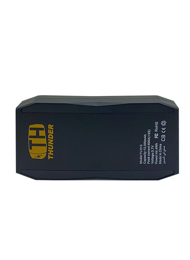 THUNDER - Multi-function 12000 mAh Car Battery Booster Jump Starter UltraSafe Portable Emergency Lithium Jump Starter Power Bank-800A / 12V/YJ-013 - Image 1