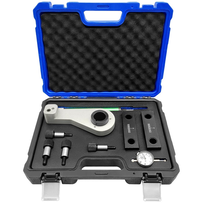ZKTOOL 9PC Engine Timing Tool Kit for Maserati Geberit President Levante 30T M156C Enginewith Dial Indicator TDC Measuring Point Tool Camshaft Locking Tool Replacement No 900028263 900028363