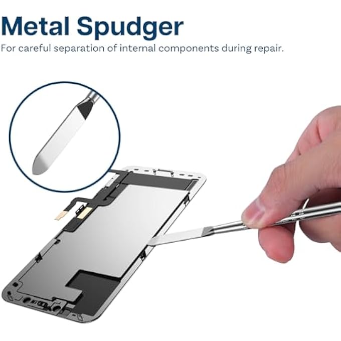 rayihni PROFESSIONAL 3 PIECE REPAIR TOOL KIT WITH SPUDGER OPENING TOOL - PREMIUM METAL AND NYLON NON CONDUCTIVE LEVER TOOL - Image 3