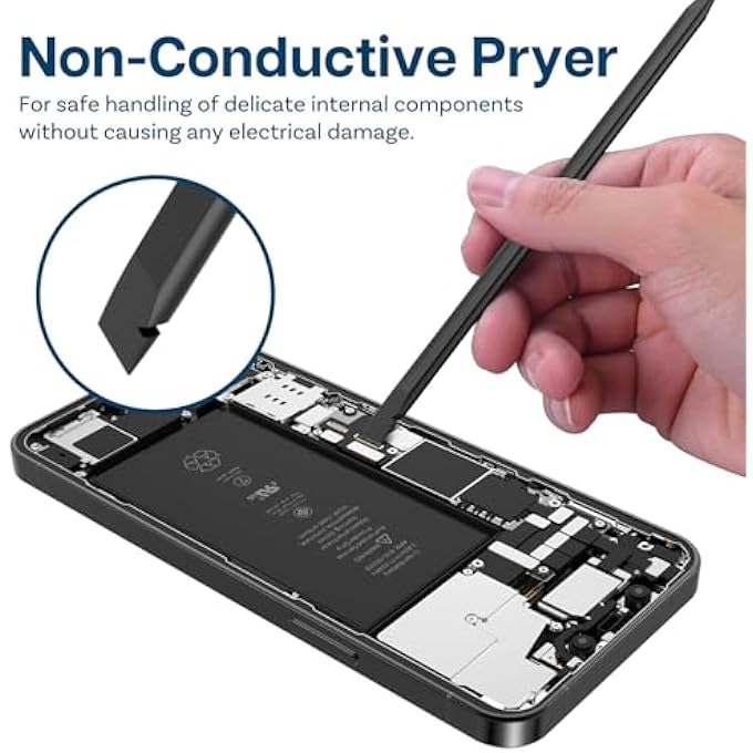 rayihni PROFESSIONAL 3 PIECE REPAIR TOOL KIT WITH SPUDGER OPENING TOOL - PREMIUM METAL AND NYLON NON CONDUCTIVE LEVER TOOL - Image 2