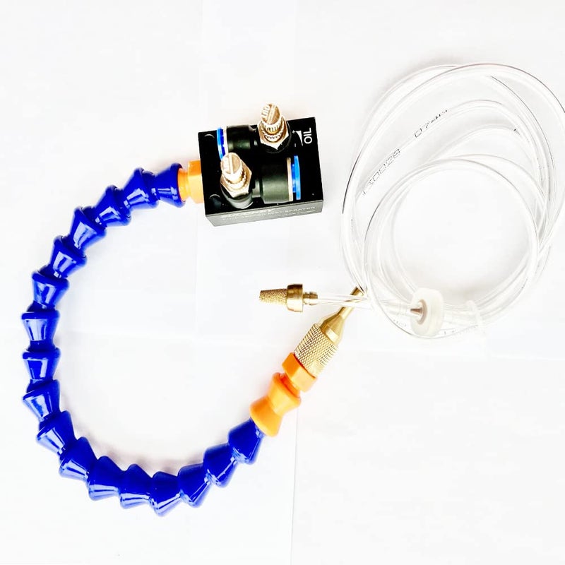 BACHIN Mist Coolant Lubrication Spray System for Milling Machine, CNC Lubrication Spray Pump Mini Mill for Metal Nozzle Lathe Hose Keep Cutting Tools Cool - Image 2