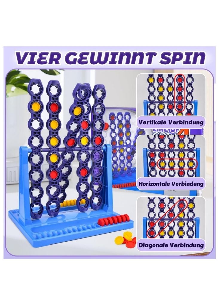 Premium Line Up Spin 4 Game – Interactive Four in a Row Family Board Game for Kids - Image 3