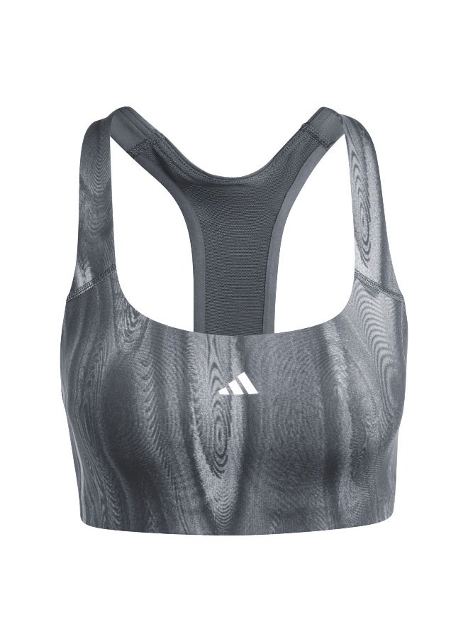 Adidas adidas Pwim Ms 3S Bra Grey Training Bra 2XSB  - Image 1