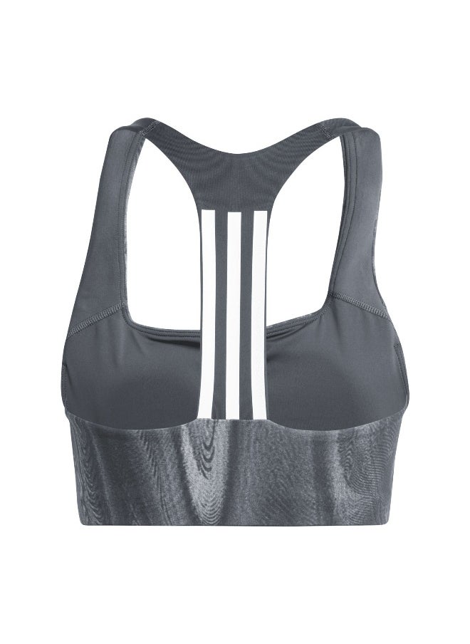 Adidas adidas Pwim Ms 3S Bra Grey Training Bra 2XSB  - Image 3