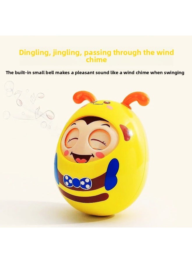 null - Tumbler Toy Baby Baby Can Bite Rattle Bell Blink 6 Months Child 1 Year Old Child Early Education Rattle-Color:Powder Tumbler + Soft Rubber Ball (super Affordable) Collection Plus Purchase And Delivery - Image 1