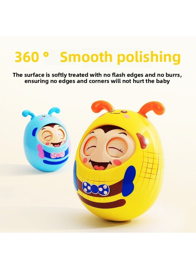 null - Tumbler Toy Baby Baby Can Bite Rattle Bell Blink 6 Months Child 1 Year Old Child Early Education Rattle-Color:Powder Tumbler + Soft Rubber Ball (super Affordable) Collection Plus Purchase And Delivery - Image 1