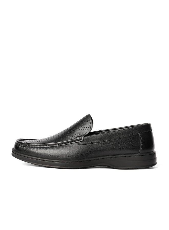 Senda a Formal Leather Shoes For Men, 2025 Summer New Perforated Business Casual Leather Shoes Jdz22bm5, Black, Size 41 - Image 3