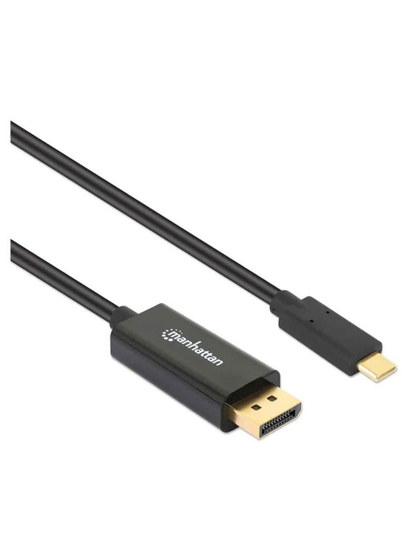مانهاتن كابل مانهاتن 154260 USB-C إلى DisplayPort وإشارة وضع DP Alt إلى مخرج DP بدقة 4K بمعدل 60 هرتز، بطول 1 متر - أسود  - Image 2
