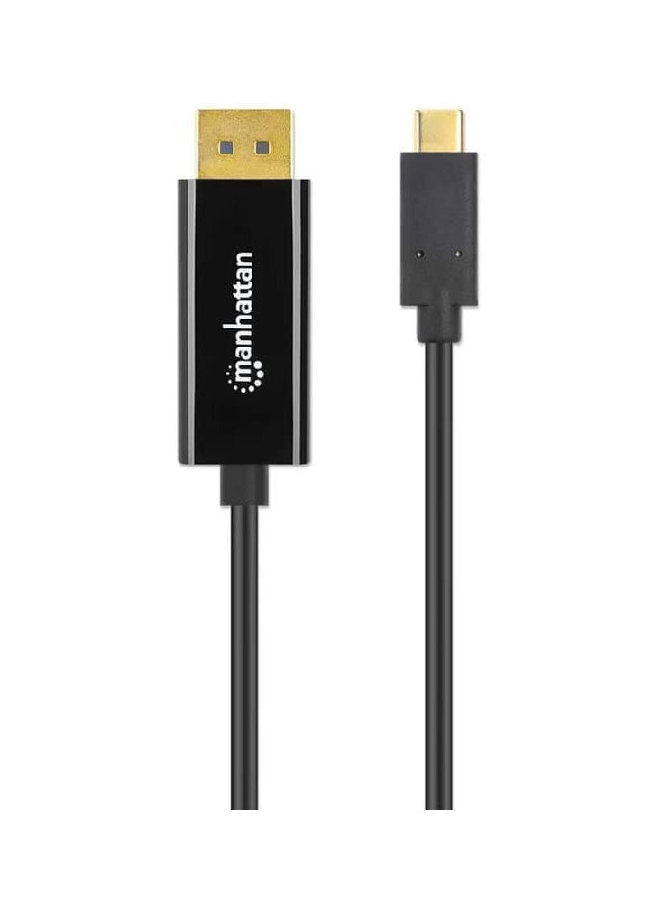 مانهاتن كابل مانهاتن 154260 USB-C إلى DisplayPort وإشارة وضع DP Alt إلى مخرج DP بدقة 4K بمعدل 60 هرتز، بطول 1 متر - أسود  - Image 3