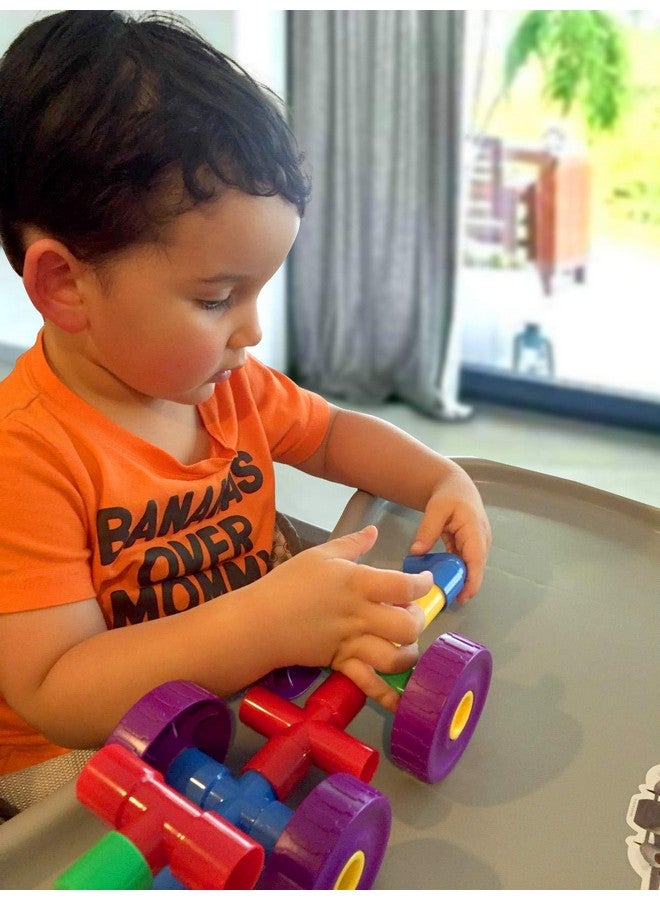 سكولزي مجموعة ألعاب وألعاب تعليمية من 29 قطعة من أنابيب التعلم الجذعية، مكعبات بناء تعليمية للأطفال المصابين باضطراب نقص الانتباه وفرط الحركة والتوحد، تتضمن عجلات وأنابيب ومفاصل وكتاب إلكتروني - Image 4