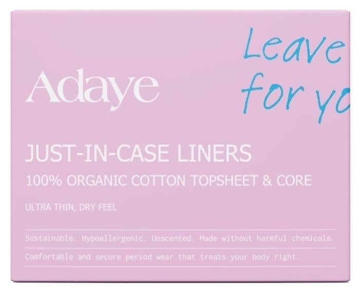 Adaye Panty Liners | 100% Organic Cotton Pantyliners for Women | Ultra-Thin, Hypoallergenic, Plastic-Free (Box of 12) - Image 1