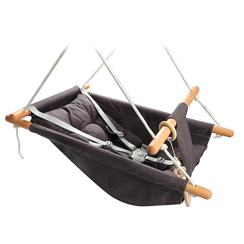 Tislly Baby Swing Outdoor Indoor for Infants to Toddlers Portable Adjustable Baby Porch Swing with 5Point Safety Belt Kids Tree Hanging Chair Toys for Door Garden Backyard - Image 1