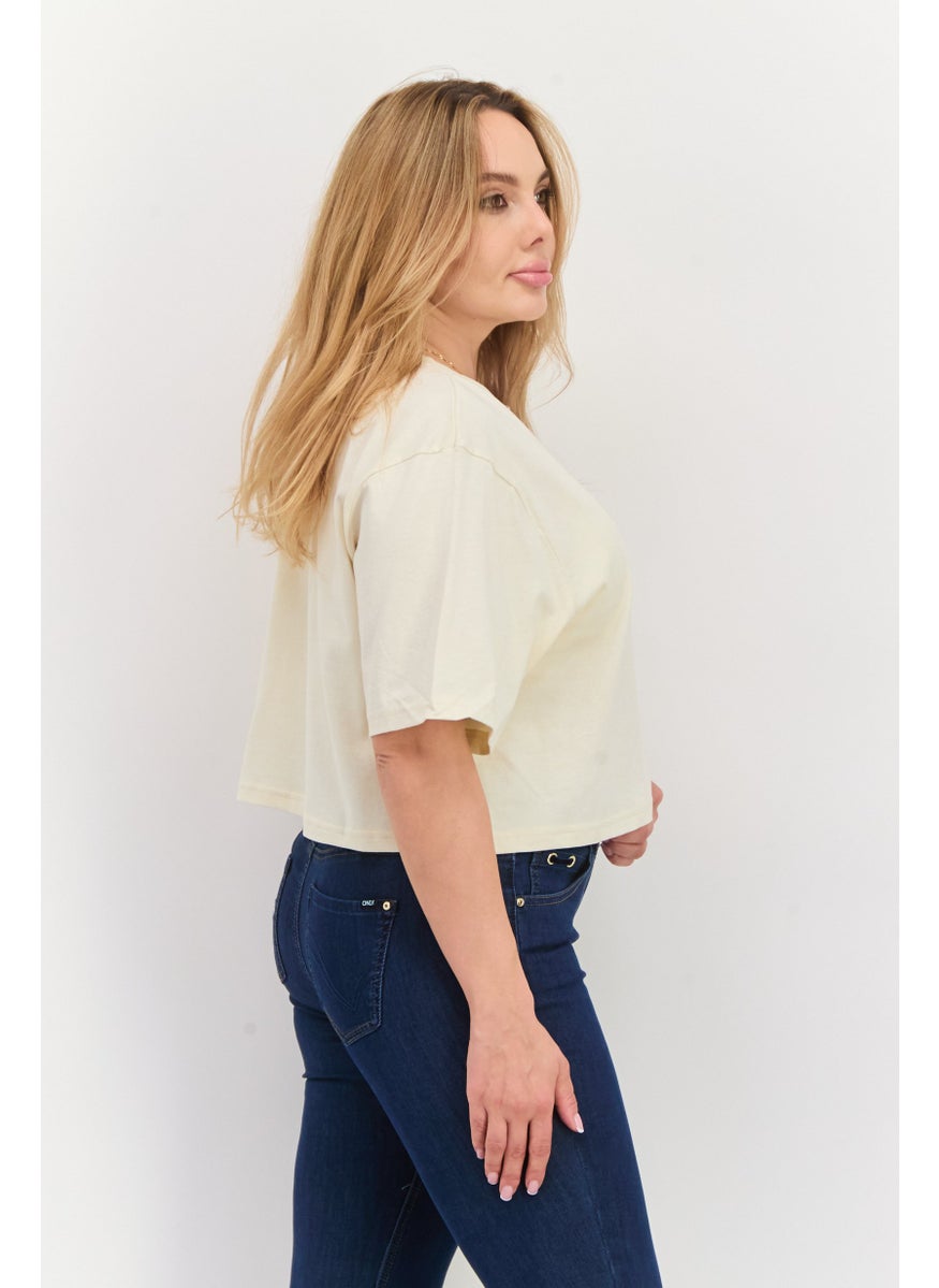 Ellesse Women Sportswear Fit Short Sleeve Outdoor Top, Off-White  - Image 4