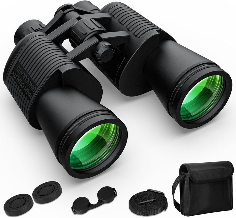 GHIME Binoculars for Long Distance, 20x50 Zoom, 2000 Meter Long Range with BAK4 Prism FMC Lens, Ultra HD Binocular for Traveling, Bird Watching, Wildlife, Safari - Image 1