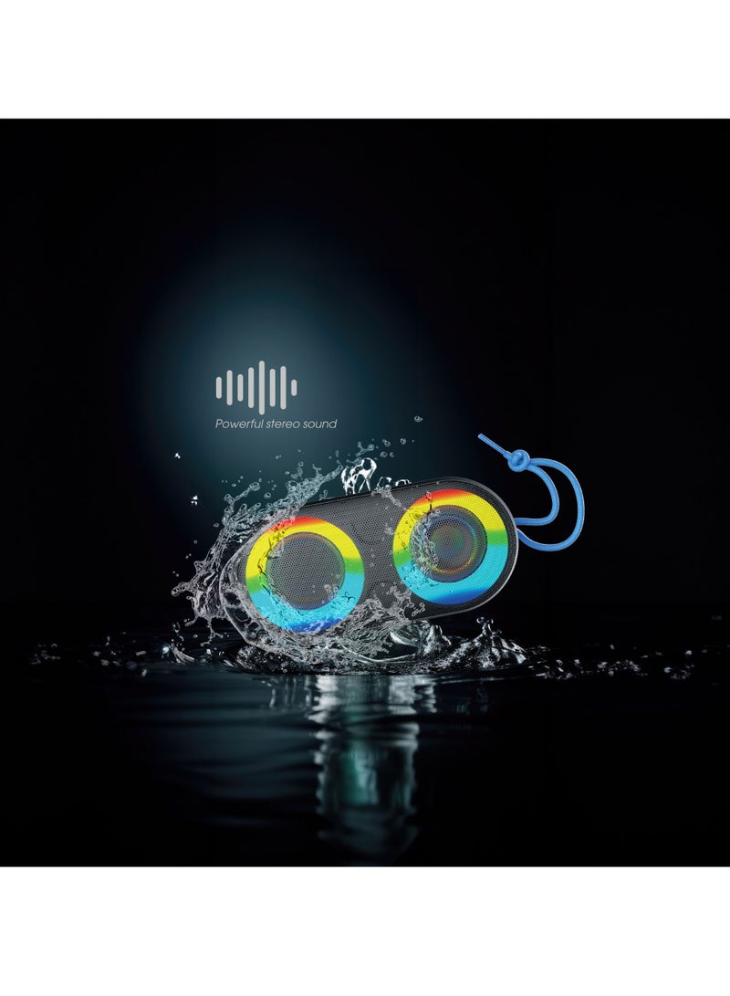 AFRA AFRA Bluetooth Speaker, 10 Watts, Black, Plastic Body, Ultra Bass, 3.8 Hour Playtime, LED RGB Lighting, AF-0010BSBK, IPX4 Water Resistance, 2 Years Warranty.  - Image 4