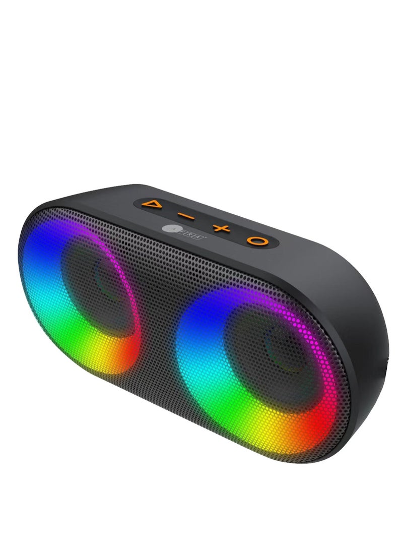 AFRA AFRA Bluetooth Speaker, 10 Watts, Black, Plastic Body, Ultra Bass, 3.8 Hour Playtime, LED RGB Lighting, AF-0010BSBK, IPX4 Water Resistance, 2 Years Warranty.  - Image 3